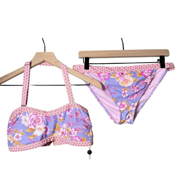 Nanette Lepore Women’s 2 Piece Floral Brielle Bikini Set size 10 NWT - Picture 1 of 16